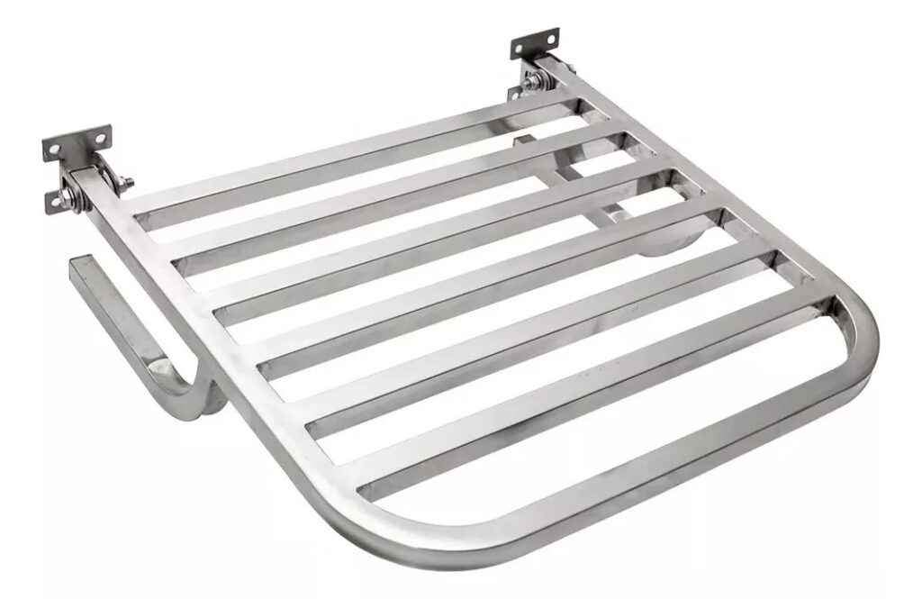 Banco Articulado em Inox Polido PNE 45X45cm - 1055