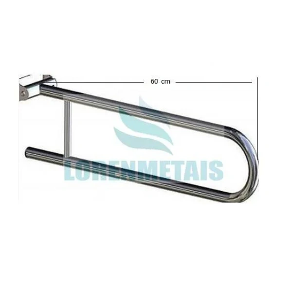BARRA DE APOIO ARTICULADA PARA BANHEIRO 60CM DE PAREDE